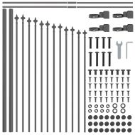 Градска ограда Сив 680 x 75 см Прахово боядисана стомана