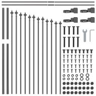 Градска ограда Сив 1360 x 100 см Прахово боядисана стомана