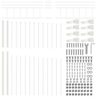 Градска ограда Бяло 850 x 200 см Прахово боядисана стомана