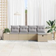 Комплект дивани с възглавница 5 pcs полиратан