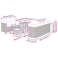 Градински Софа Комплект 10 pcs Сив полиратан
