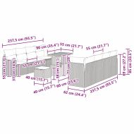 Градински Софа Комплект 11 pcs Черно полиратан