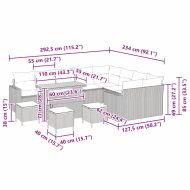 Градински Софа Комплект 13 pcs Бежово полиратан