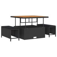 Градински Софа Комплект 13 pcs Черно полиратан