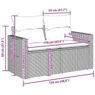 Градински Софа Комплект 10 pcs Черно полиратан