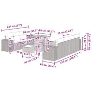 Градински Софа Комплект 10 pcs Бежово полиратан