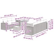 Градински Софа Комплект с възглавница 10 pcs Бежово полиратан