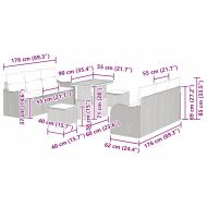 Градински Софа Комплект 9 pcs Бежово полиратан