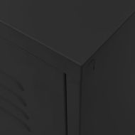 ТВ шкаф, черен, 105x35x50 см, стомана