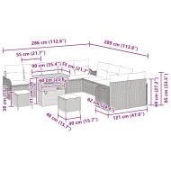 Градински Софа Комплект 13 pcs Бежово полиратан
