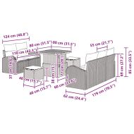 Градински Софа Комплект 8 pcs Бежово полиратан