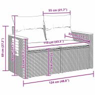 Градински Софа Комплект 10 pcs бежово и светлосиво