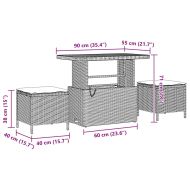 Градински Софа Комплект с възглавница 8 pcs Сив
