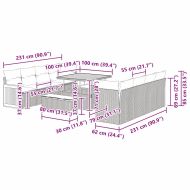 Градински Софа Комплект с възглавница 11 pcs бежово и кремаво