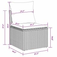 Градински Софа Комплект 12 pcs Черно 100 x 100 x 71 cm