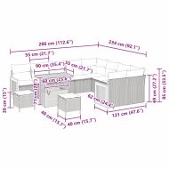 Градински Софа Комплект 12 pcs Черно 90 x 55 x 71 cm