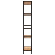 Етажерка за книги 80x30x180 см стомана и инженерно дърво