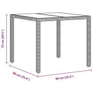 Комплект за хранене в градината 3 pcs Черно полиратан