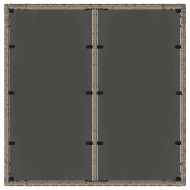 Комплект за хранене в градината 3 pcs Сив и кафяв полиратан