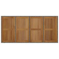 Комплект за хранене в градината 7 pcs Сив полиратан