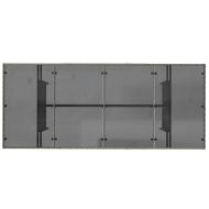 Комплект за хранене в градината 9 pcs Сив полиратан