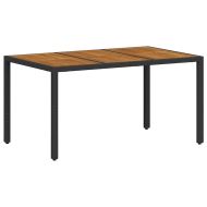 Комплект за хранене в градината 5 pcs Черно полиратан