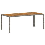 Комплект за хранене в градината 7 pcs Сив полиратан