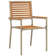 Комплект за хранене в градината 9 pcs Бежово полиратан