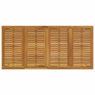 Комплект за хранене в градината 9 pcs Сиво и Натурален тик