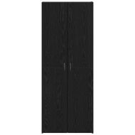 Офис шкаф с рафт Черен дъб 60 x 32 x 153 Инженерно дърво