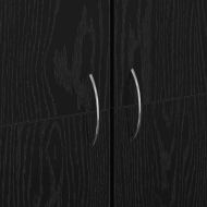 Офис шкаф с рафт Черен дъб 60 x 32 x 153 Инженерно дърво