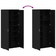 Висока масичка Черен дъб 80 x 35 x 180 см Инженерно дърво