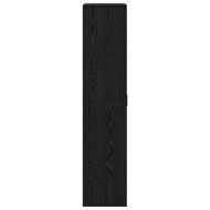 Шкаф с рафт с врата Черен дъб 80 x 39 x 178 см Инженерно дърво