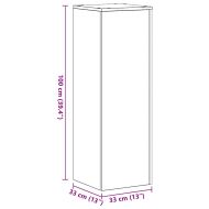 Стойка за растения 2 pcs Черния дъб 33 x 33 x 100 cm