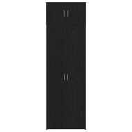Шкаф за съхранение Черен дъб 70 x 42.5 x 225 см Инженерно дърво