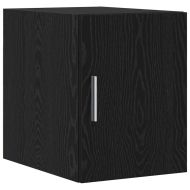 Слим шкаф за съхранение с чекмедже Черен дъб 30 x 42.5 x 225 см