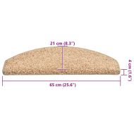 Изтривалки за стълби, 30 бр., 65x21x4 см, златни, полукръгли, големи