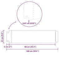 Ограничители за тревни площи 30 pcs Сребрист 100 x 25 cm
