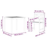 Комплект за хранене в градината 3 pcs Кафяво