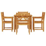 Комплект за хранене в градината 5 pcs Кафяво