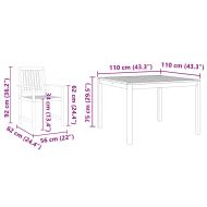 Комплект за хранене в градината 3 pcs Кафяво