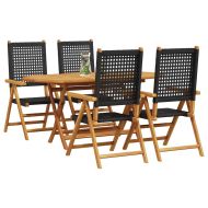 Комплект за хранене в градината 5 pcs Черно