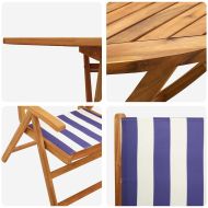 Комплект за хранене в градината 7 pcs Син и бял