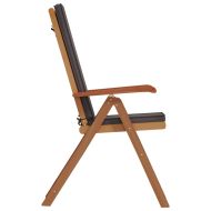 Градински стол с възглавница 8 pcs Кафяво 57 x 71.5 x 104см