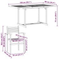 Комплект за хранене в градината 5 pcs Естествен