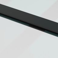 Плъзгаща се врата с обков черна 76x205 см ESG стъкло