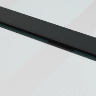 Плъзгаща се врата с обков черна 76x205 см ESG стъкло