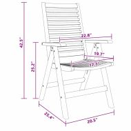 Градински стол 6 pcs Кафяво 52 x 64.5 x 108 см