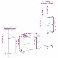 Комплект мебели за баня 3 pcs Старо дърво Инженерно дърво