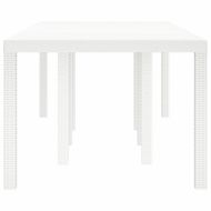 Градинска маса за хранене Бяло 250 x 100 x 73 см полиратан